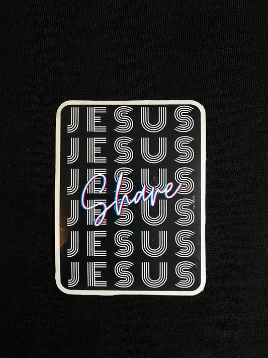 "Share Jesus" Lines Sticker